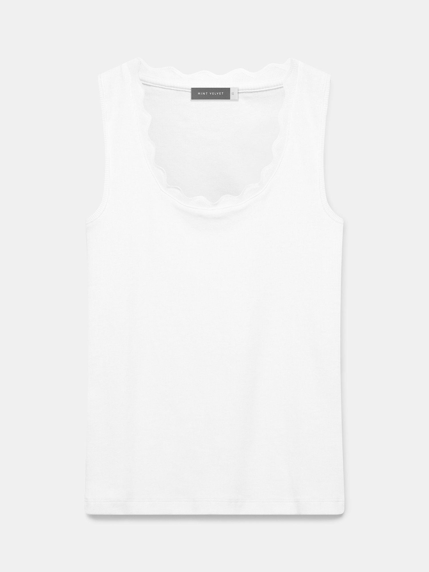 Diasv Scallop Vest Top (Beige)