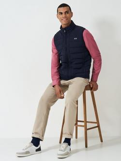 Crew Clothing  Bramham Showerproof Quilted Gilet - view 2, Navy Blue