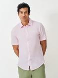 Crew Clothing Linen Blend Regular Fit Shirt, Light Pink