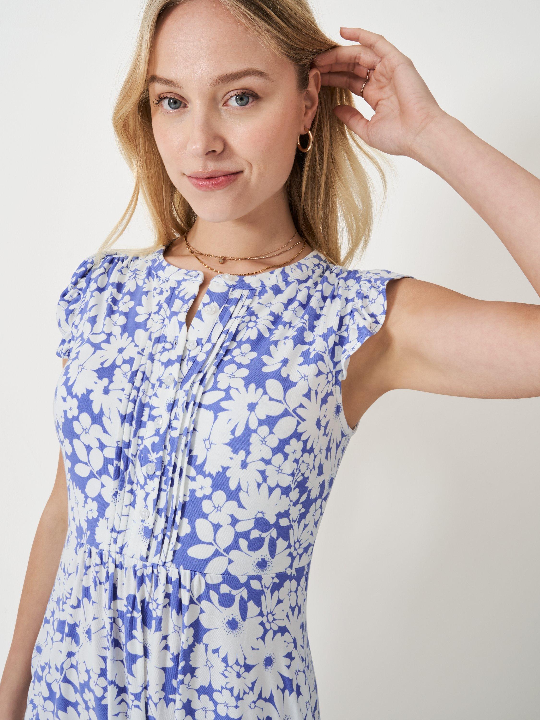 Product image 4 of 5, which shows Crew Clothing Lydia Kylie Floral Dress, Multi/Blue, 6