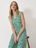 Crew Clothing Nina Nicola Floral Dress, Green/White