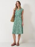 Crew Clothing Nina Nicola Floral Dress, Green/White