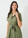 Crew Clothing Bethany Belted Shirt Dress, Light Red