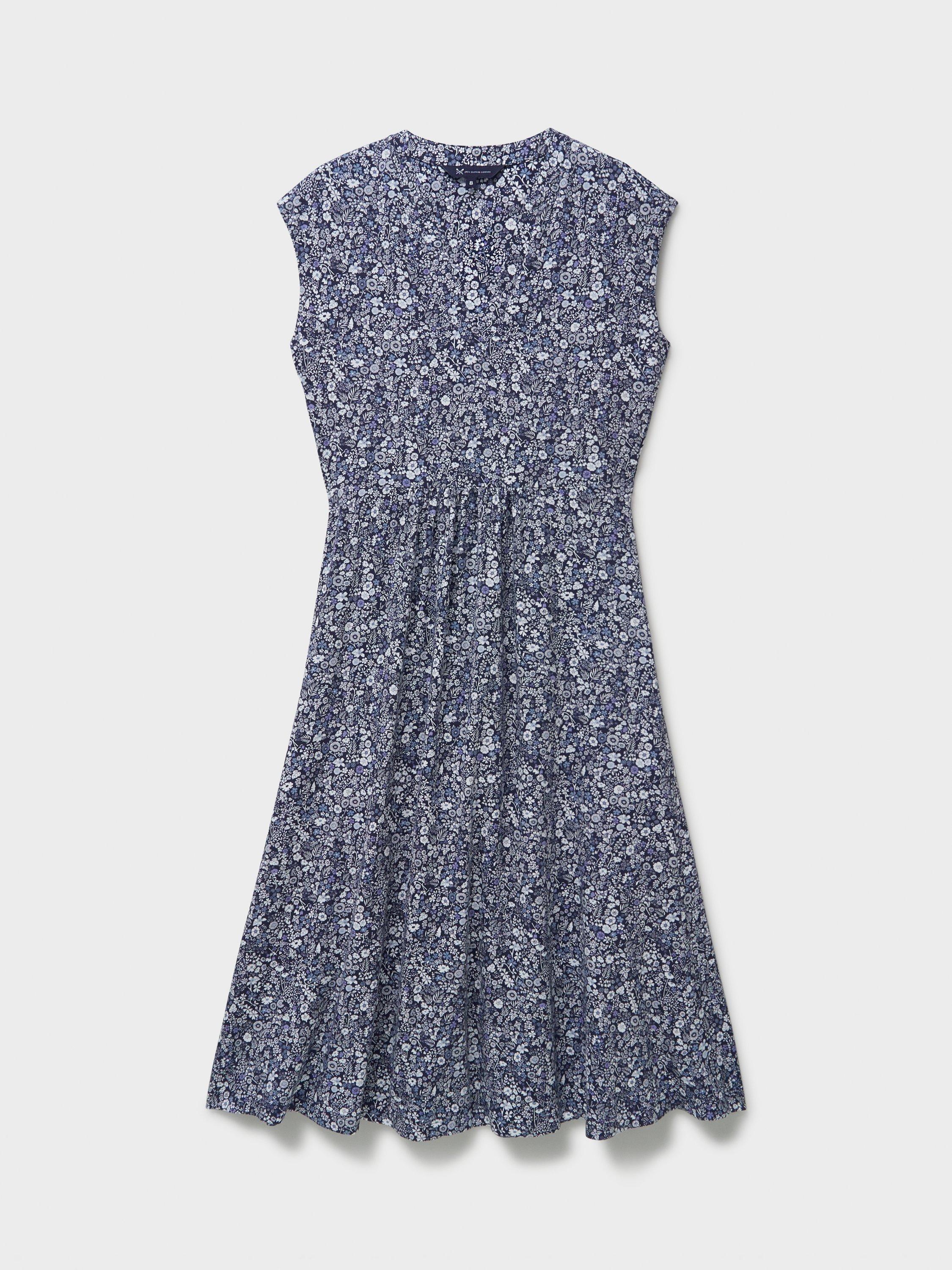 Product image 5 of 6, which shows Crew Clothing Nina Hazel Floral Dress, Navy, 6