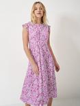Crew Clothing Lydia Kylie Floral Dress, Purple