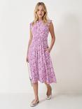 Crew Clothing Lydia Kylie Floral Dress, Purple