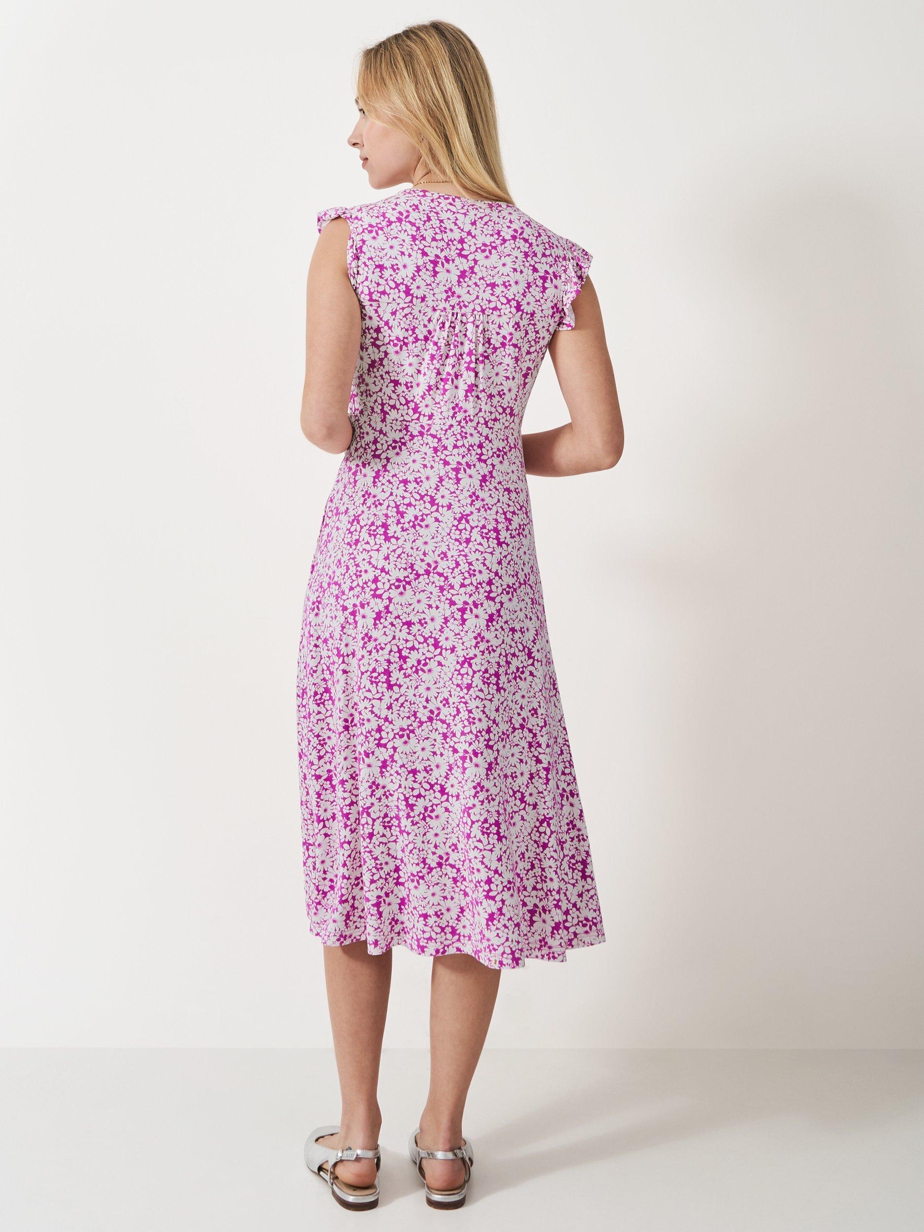 Product image 3 of 5, which shows Crew Clothing Lydia Kylie Floral Dress, Purple, 6