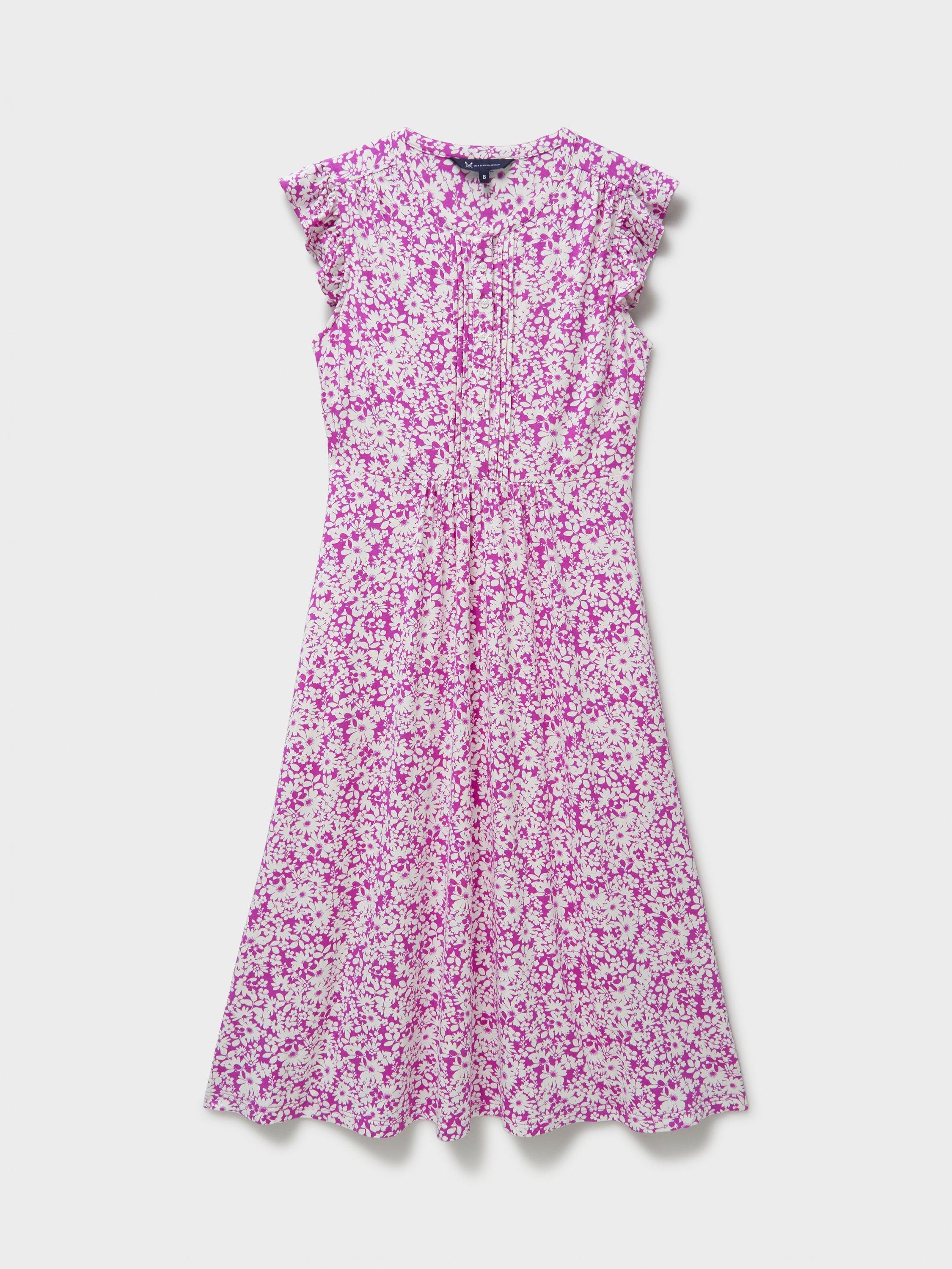 Product image 5 of 5, which shows Crew Clothing Lydia Kylie Floral Dress, Purple, 6