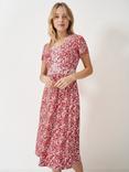 Crew Clothing Myla Kylie Floral Jersey Dress, Red