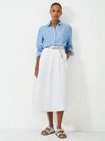 Crew Clothing Relaxed Fit Linen Rich Shirt, Bright Blue