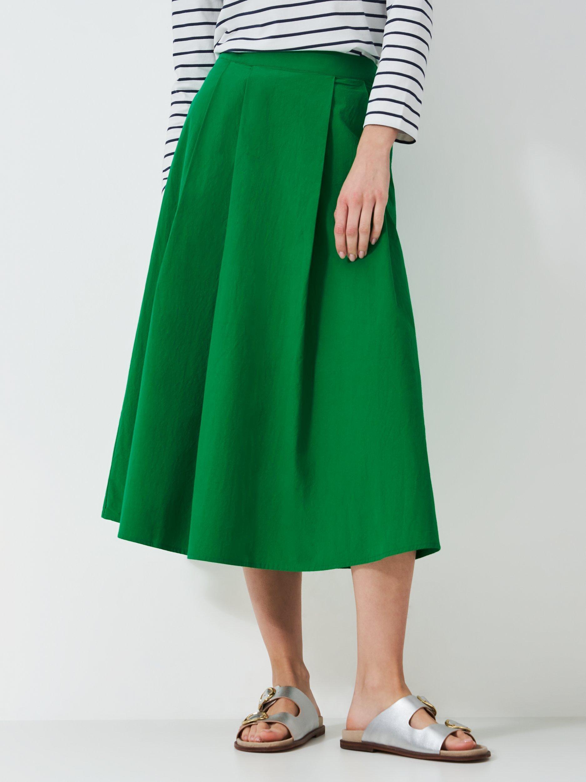Product image 3 of 5, which shows Crew Clothing Gabby Darted Skirt, Dark Green, 6