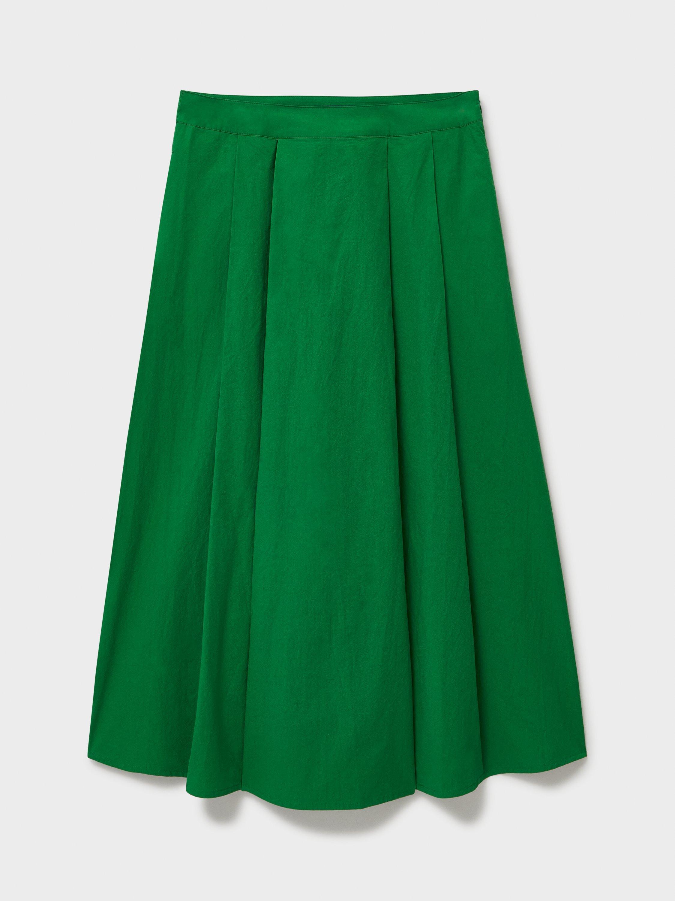 Product image 5 of 5, which shows Crew Clothing Gabby Darted Skirt, Dark Green, 6