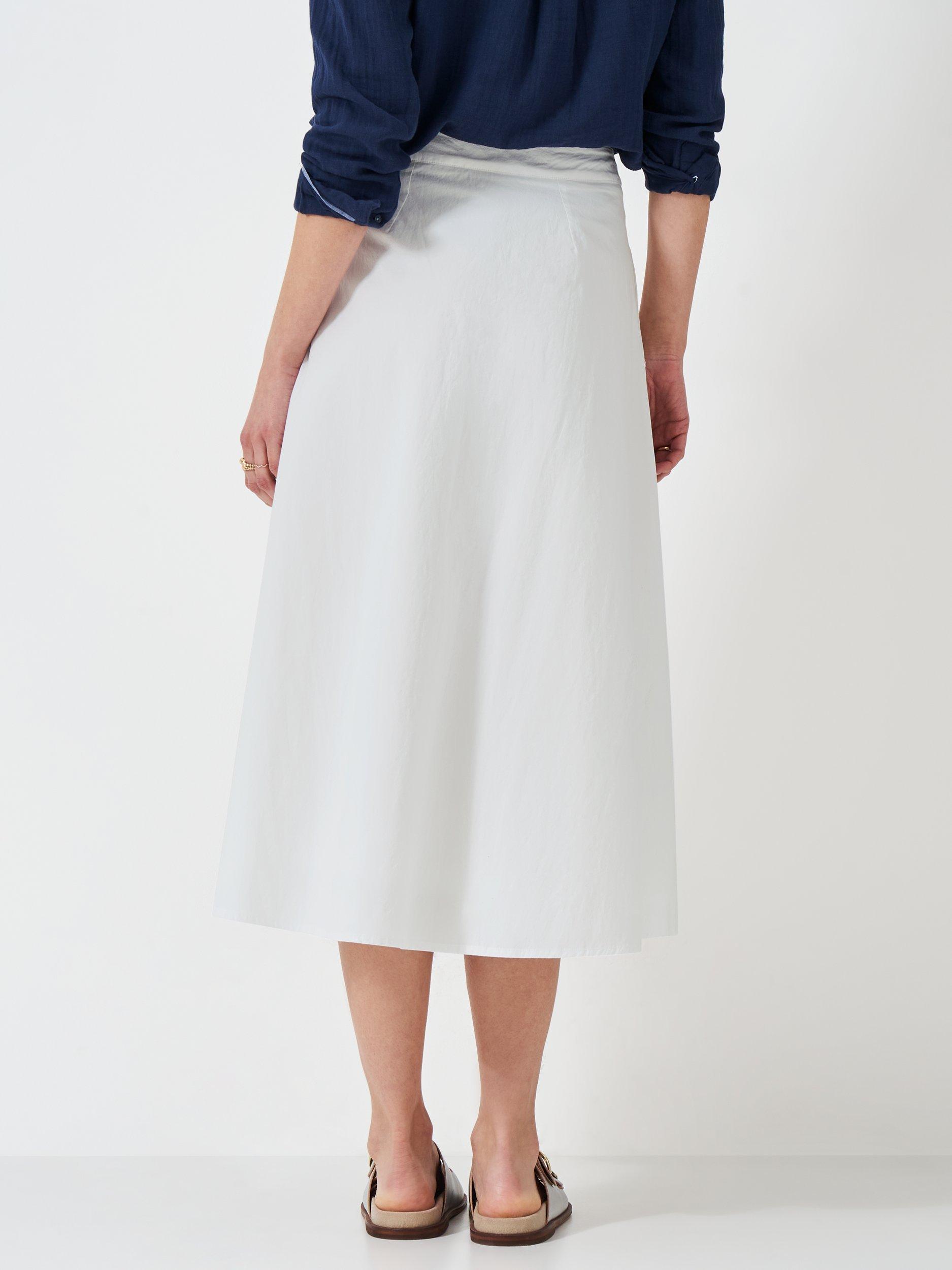 Product image 2 of 5, which shows Crew Clothing Gabby Darted Skirt, White, 6