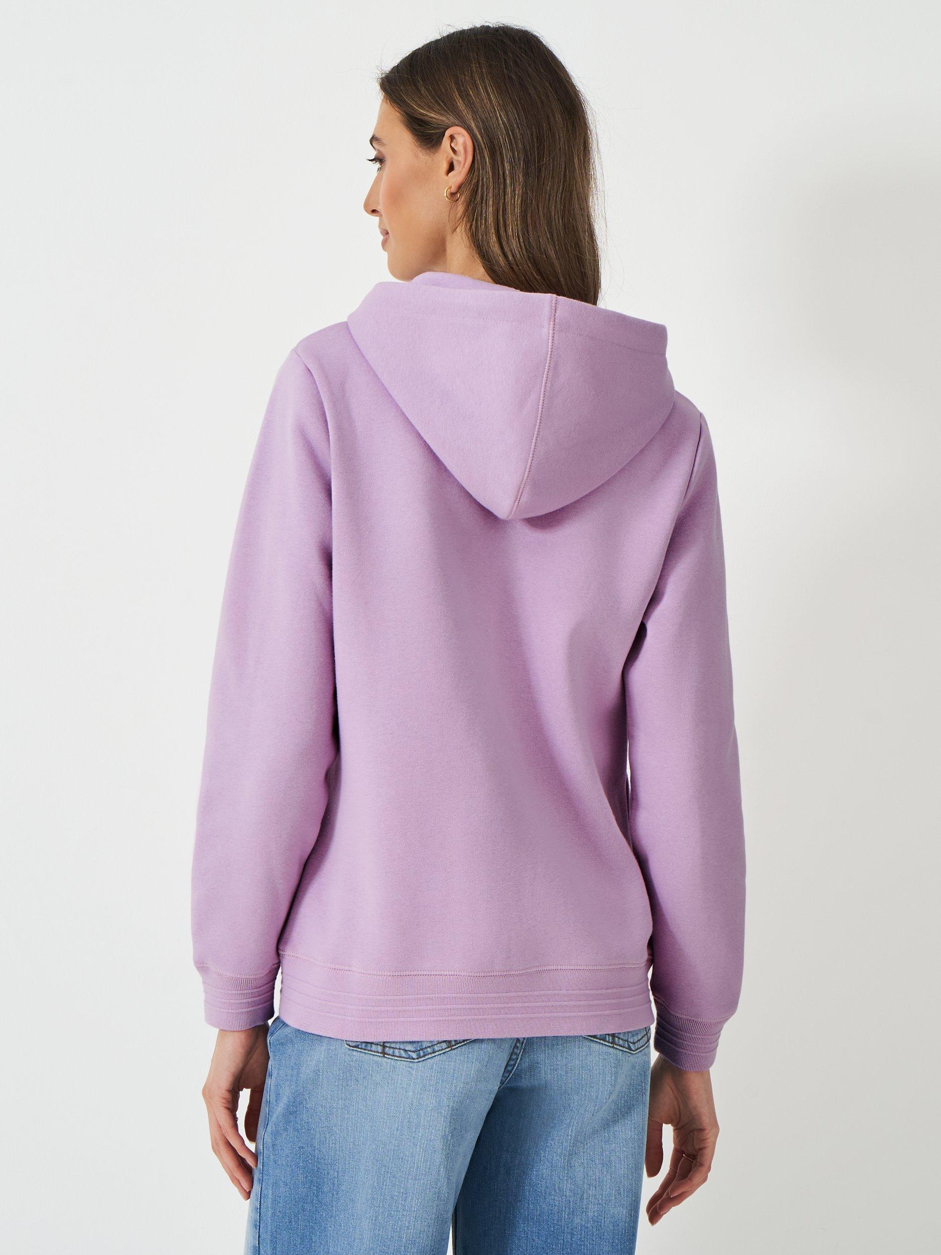 Product image 2 of 5, which shows Crew Clothing Heritage Zip Through Hoodie, Pastel Pink, 6