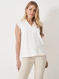Crew Clothing Mila Frill Sleeve Shirt, White