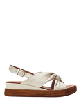 Moda in Pelle Kalmia Leather Twist Detail Platform Sandals, Off White