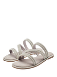 Moda in Pelle Lilyvalley Embellsihed Strappy Flat Sandals, Silver