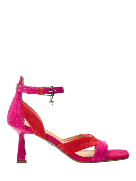Moda in Pelle Livelia Suede Two-Tone Heeled Sandals, Pink