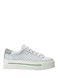 Moda in Pelle Blush Leather Trainers, White