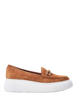Moda in Pelle Chamomile Suede Loafers, Tan, Tan