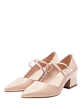 Moda in Pelle Garlande Leather Cross Strap Court Shoes