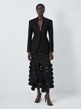 John Lewis x A.W.A.K.E. MODE Slim Fit Statement Shoulder Collarless Blazer, Black