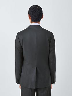 John Lewis Super 100's Wool Flannel Relaxed Fit Blazer, Dark Grey - view 2, Dark Grey