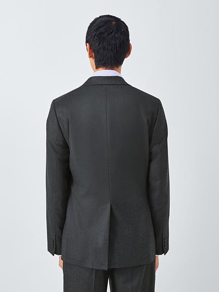 John Lewis Super 100's Wool Flannel Relaxed Fit Blazer, Dark Grey - view 2, Dark Grey
