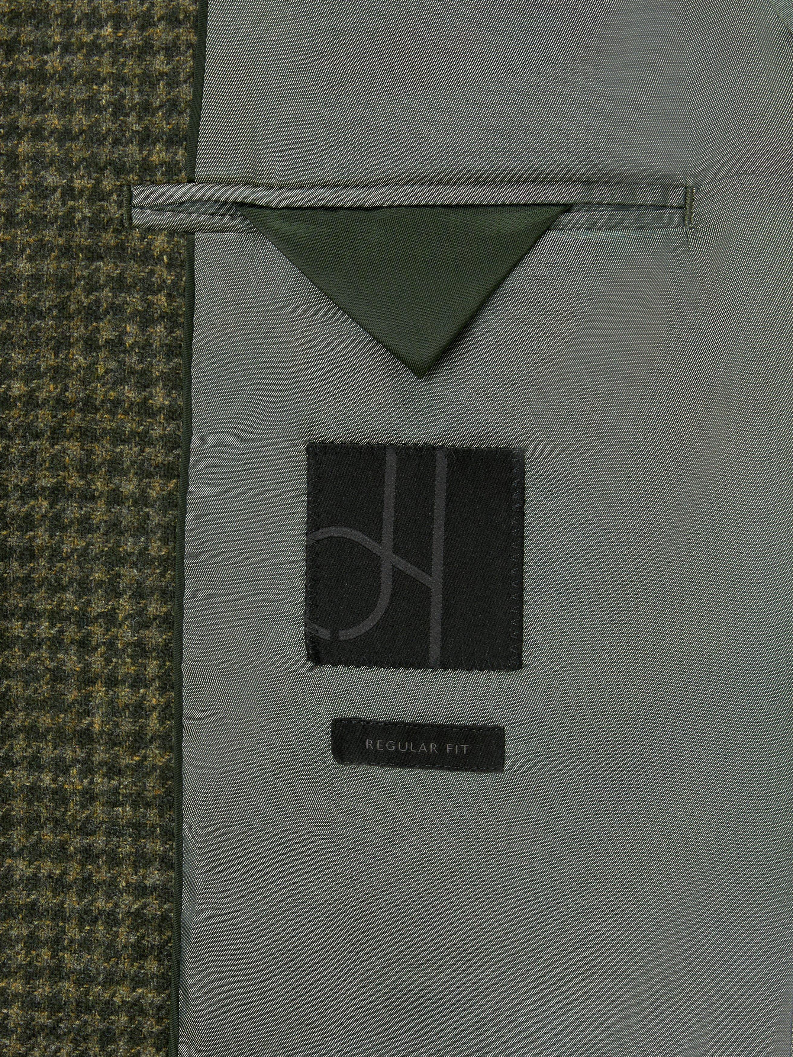 Product image 7 of 7, which shows John Lewis Moon's Wool Houndstooth Regular Fit Blazer, Green, 38R