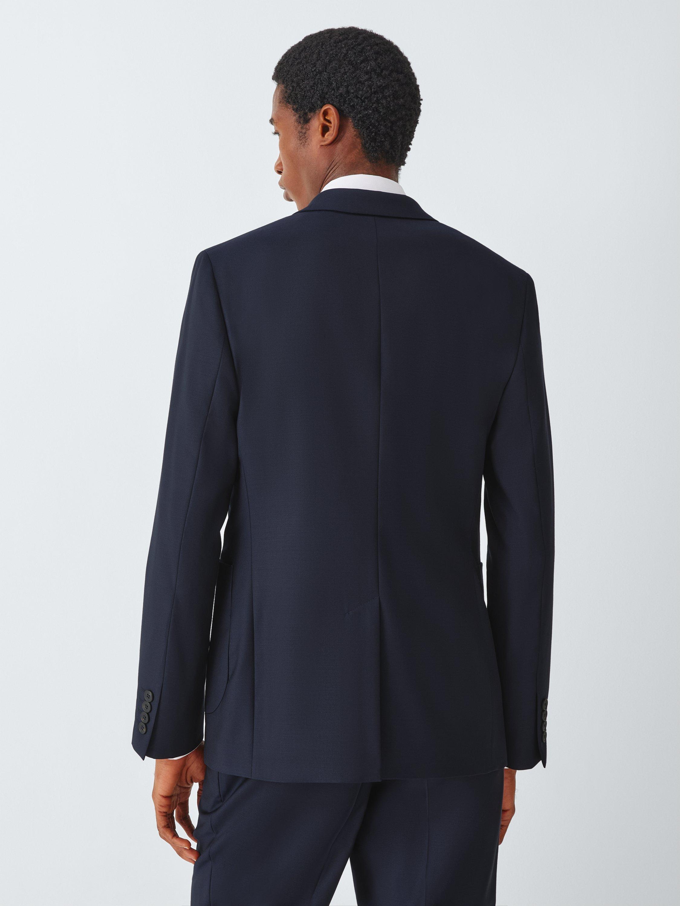 Product image 2 of 7, which shows John Lewis Slim Fit Pure Wool Double Breasted Suit Jacket, Navy, 36S