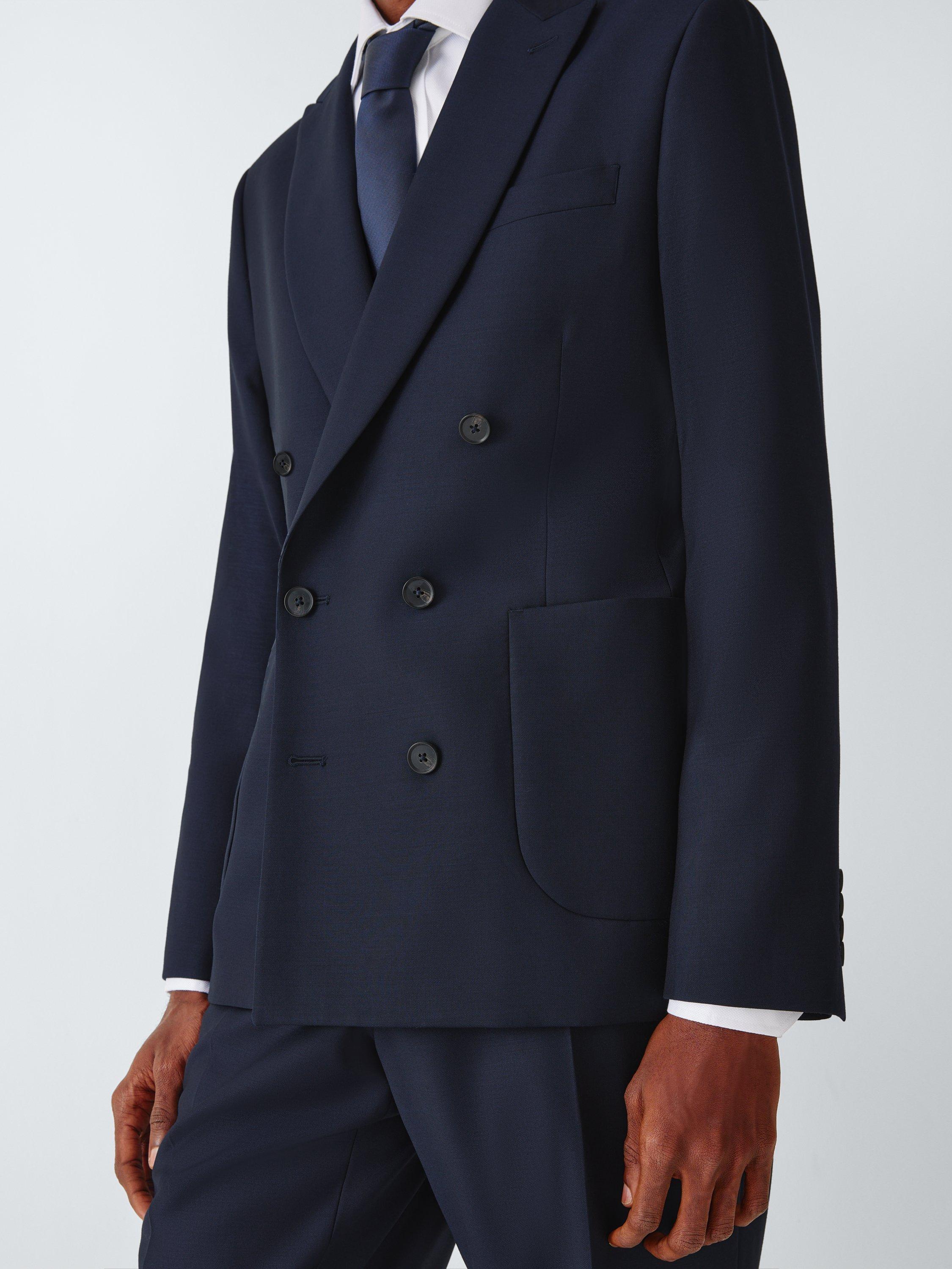 Product image 5 of 7, which shows John Lewis Slim Fit Pure Wool Double Breasted Suit Jacket, Navy, 36S