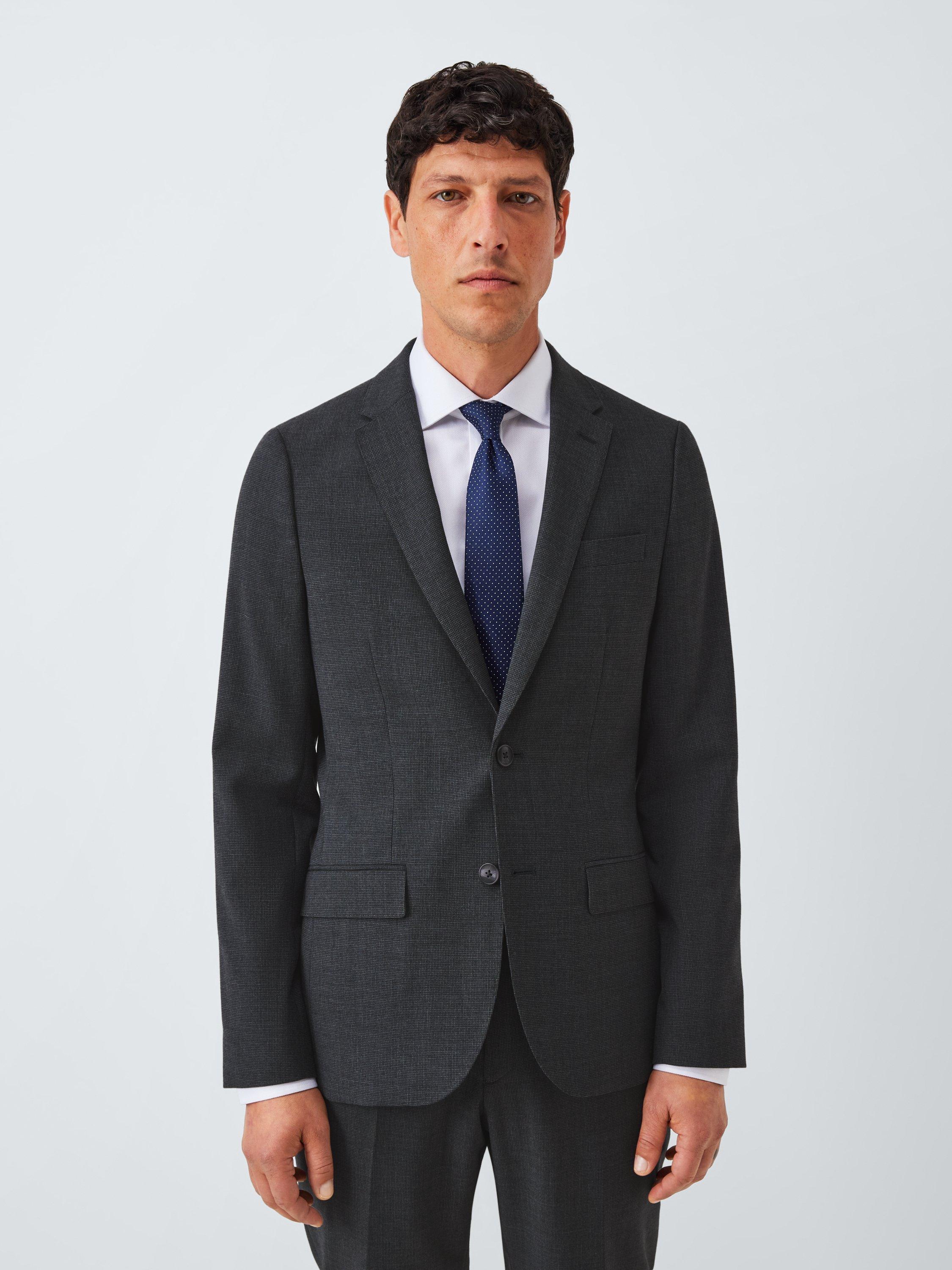 Product image 1 of 7, which shows John Lewis Single Breasted Slim Fit Wool Blend Suit Jacket, Charcoal, 36S