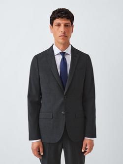 John Lewis Single Breasted Slim Fit Wool Blend Suit Jacket, Charcoal