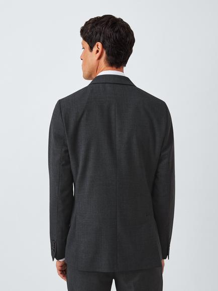 John Lewis Single Breasted Slim Fit Wool Blend Suit Jacket - view 2, Charcoal