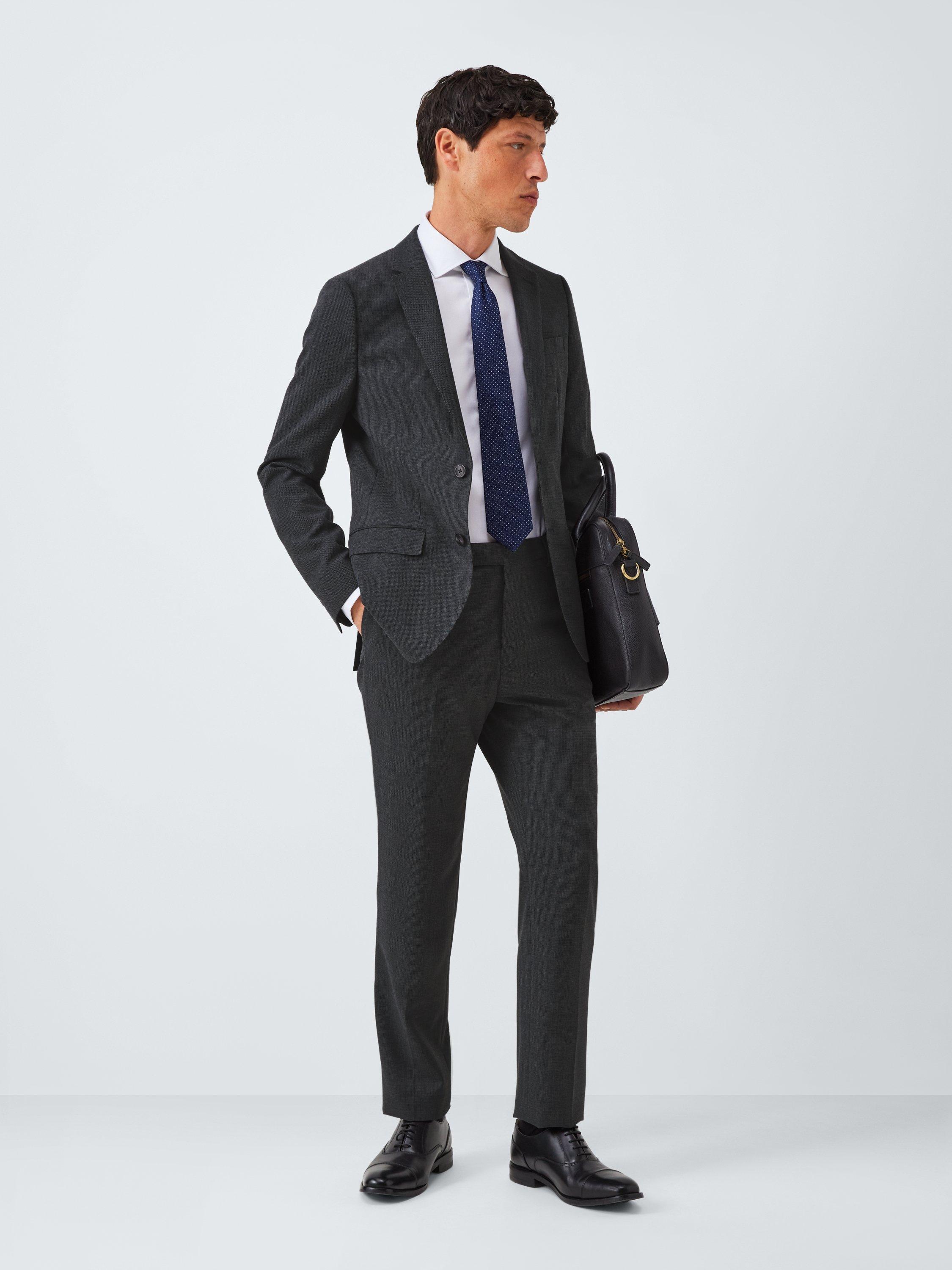 Product image 3 of 7, which shows John Lewis Single Breasted Slim Fit Wool Blend Suit Jacket, Charcoal, 36S