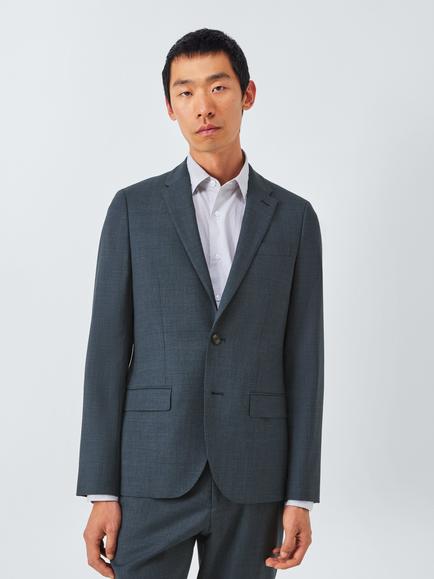 John Lewis Single Breasted Slim Fit Wool Blend Suit Jacket, Navy