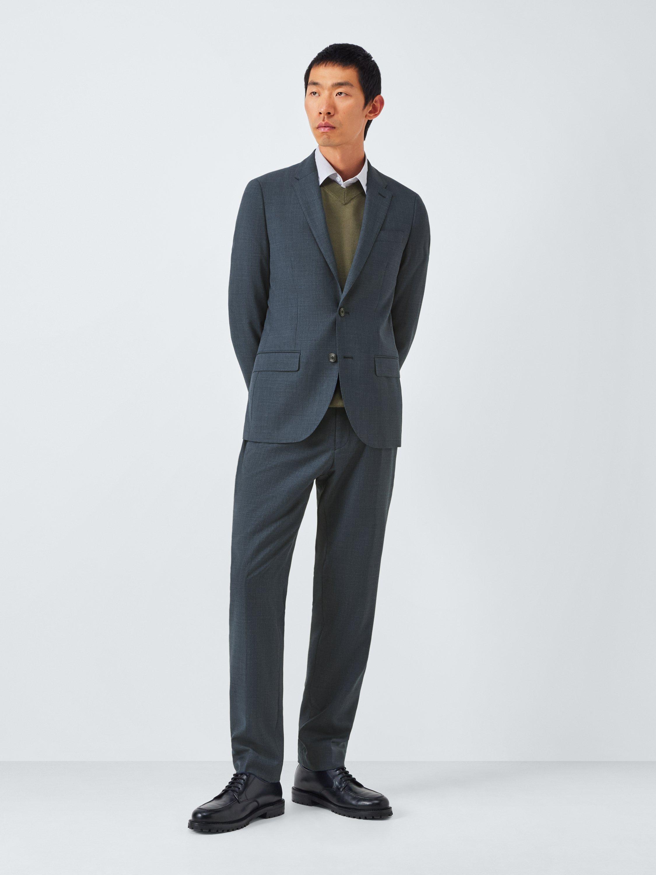 Product image 3 of 7, which shows John Lewis Single Breasted Slim Fit Wool Blend Suit Jacket, Navy, 36S