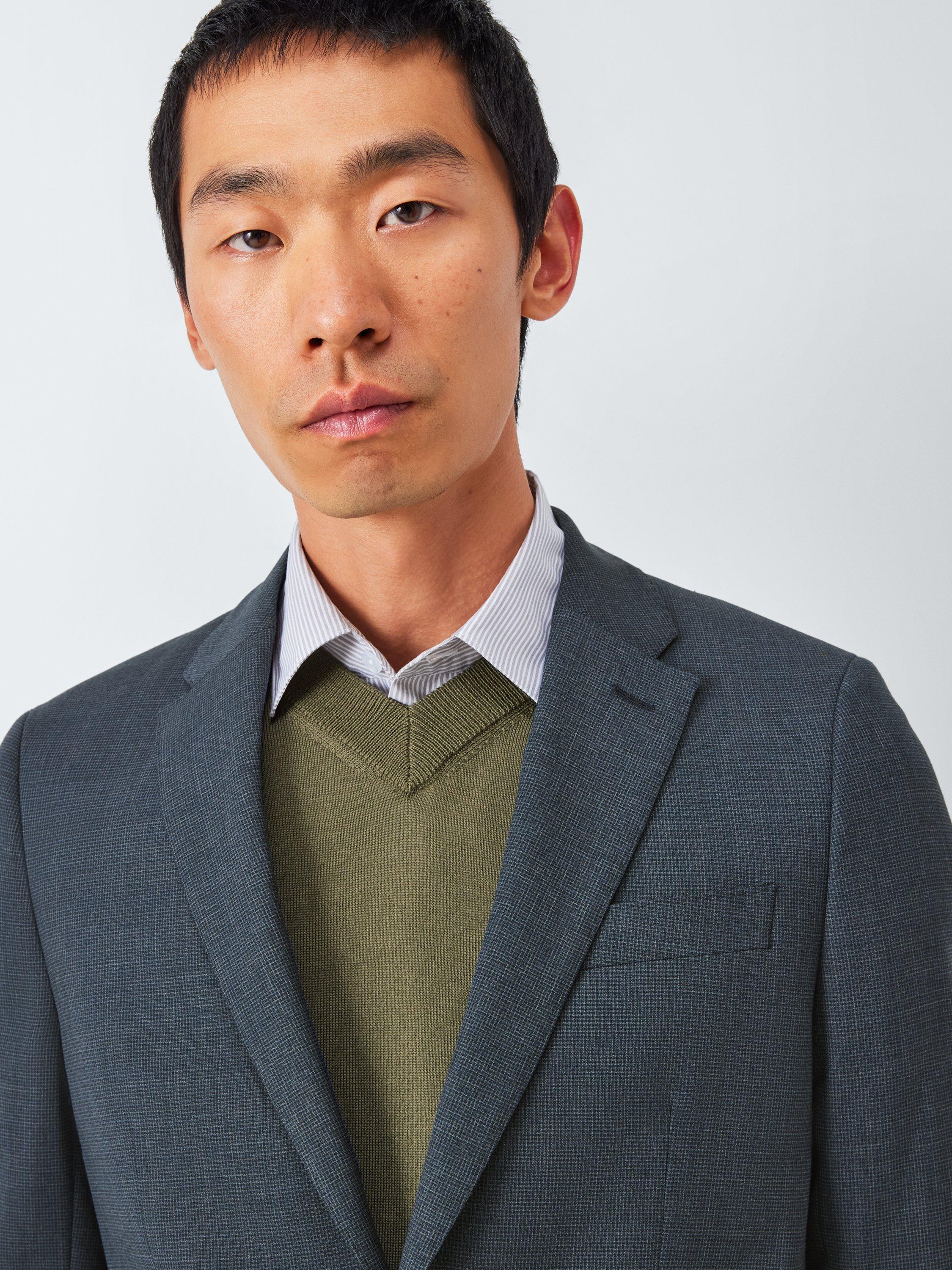 Product image 7 of 7, which shows John Lewis Single Breasted Slim Fit Wool Blend Suit Jacket, Navy, 36S