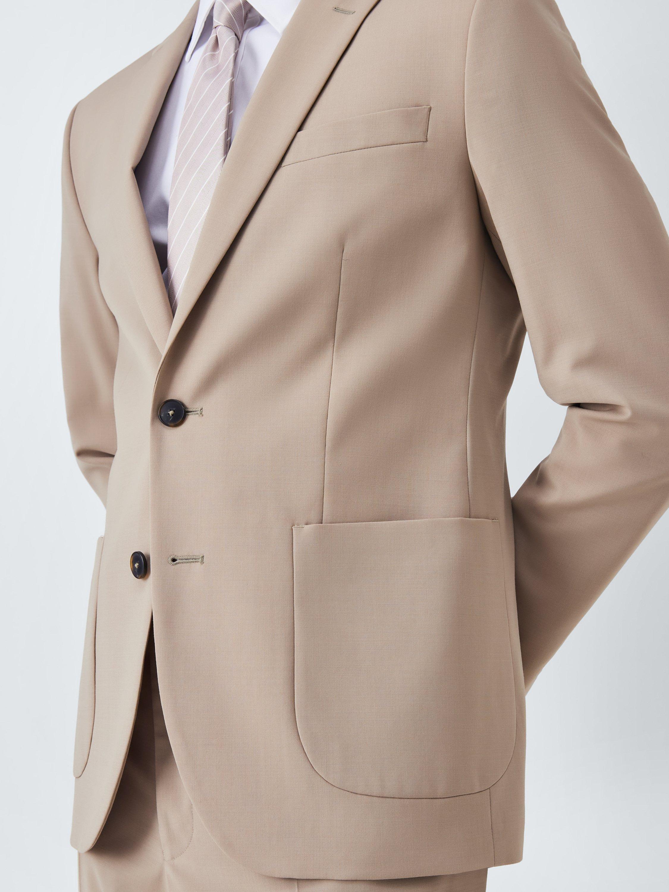 Product image 6 of 8, which shows John Lewis Single Breasted Slim Fit Wool Blend Suit Jacket, Beige, 36S