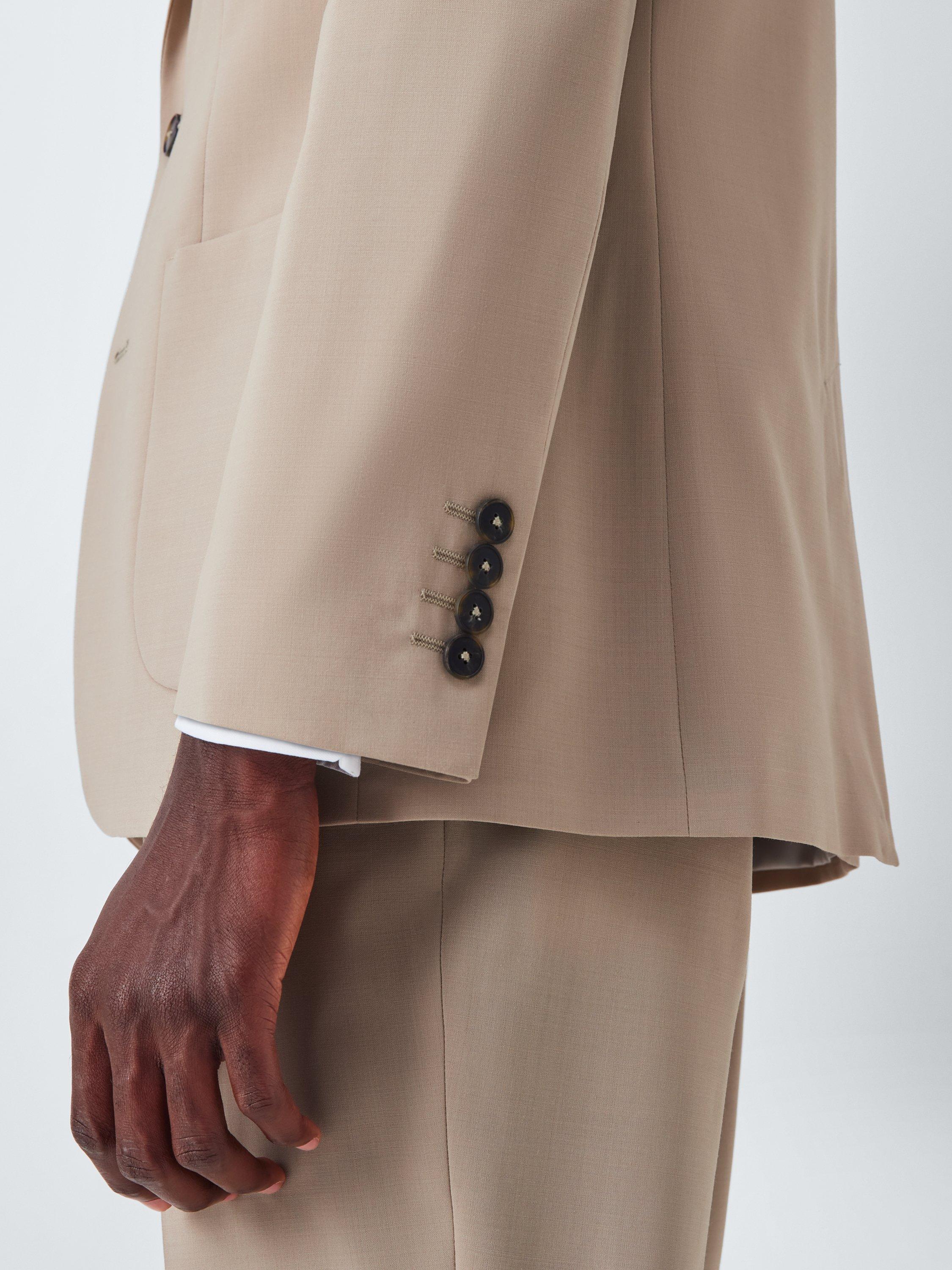 Product image 7 of 8, which shows John Lewis Single Breasted Slim Fit Wool Blend Suit Jacket, Beige, 36S