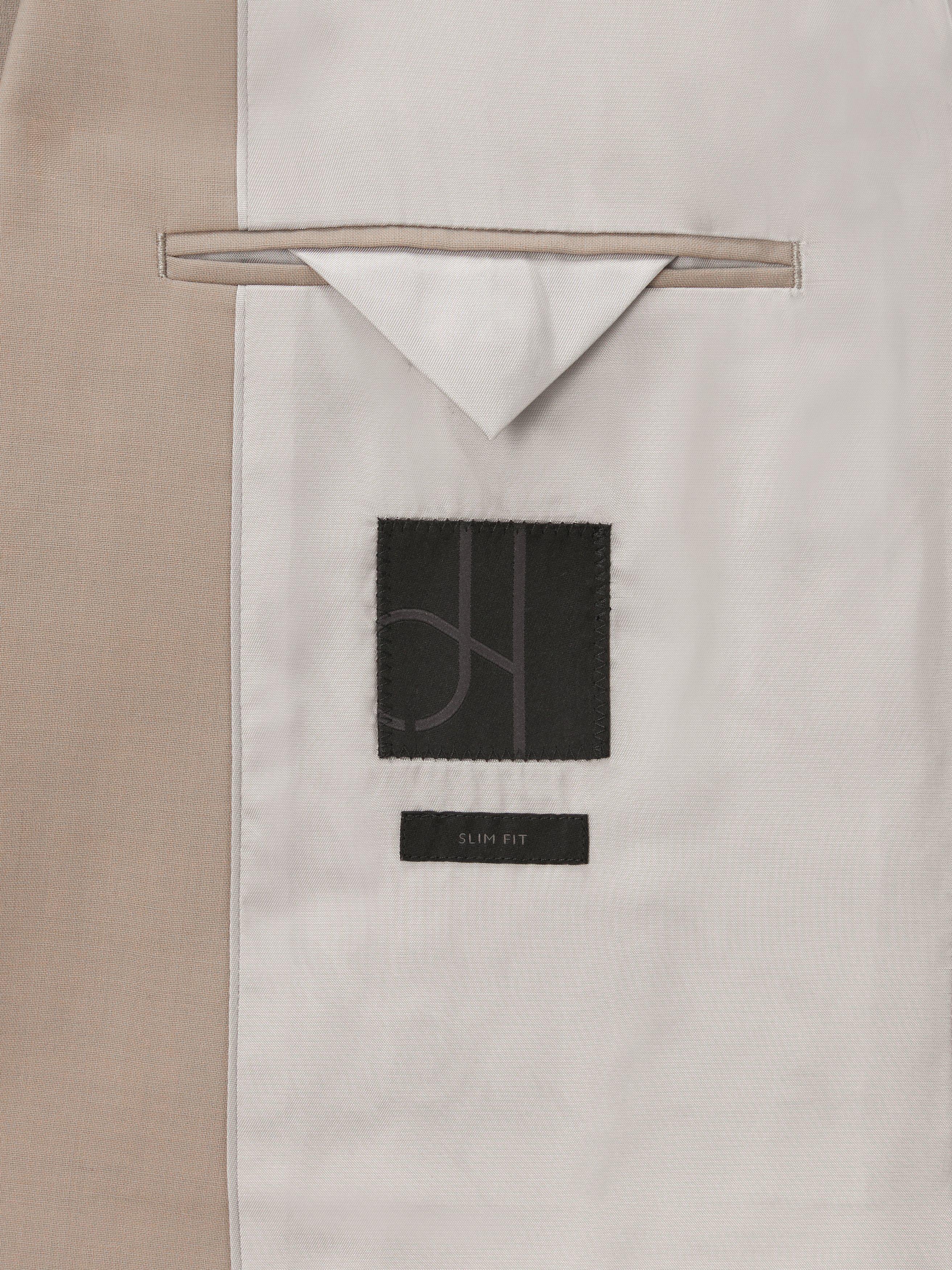 Product image 8 of 8, which shows John Lewis Single Breasted Slim Fit Wool Blend Suit Jacket, Beige, 36S