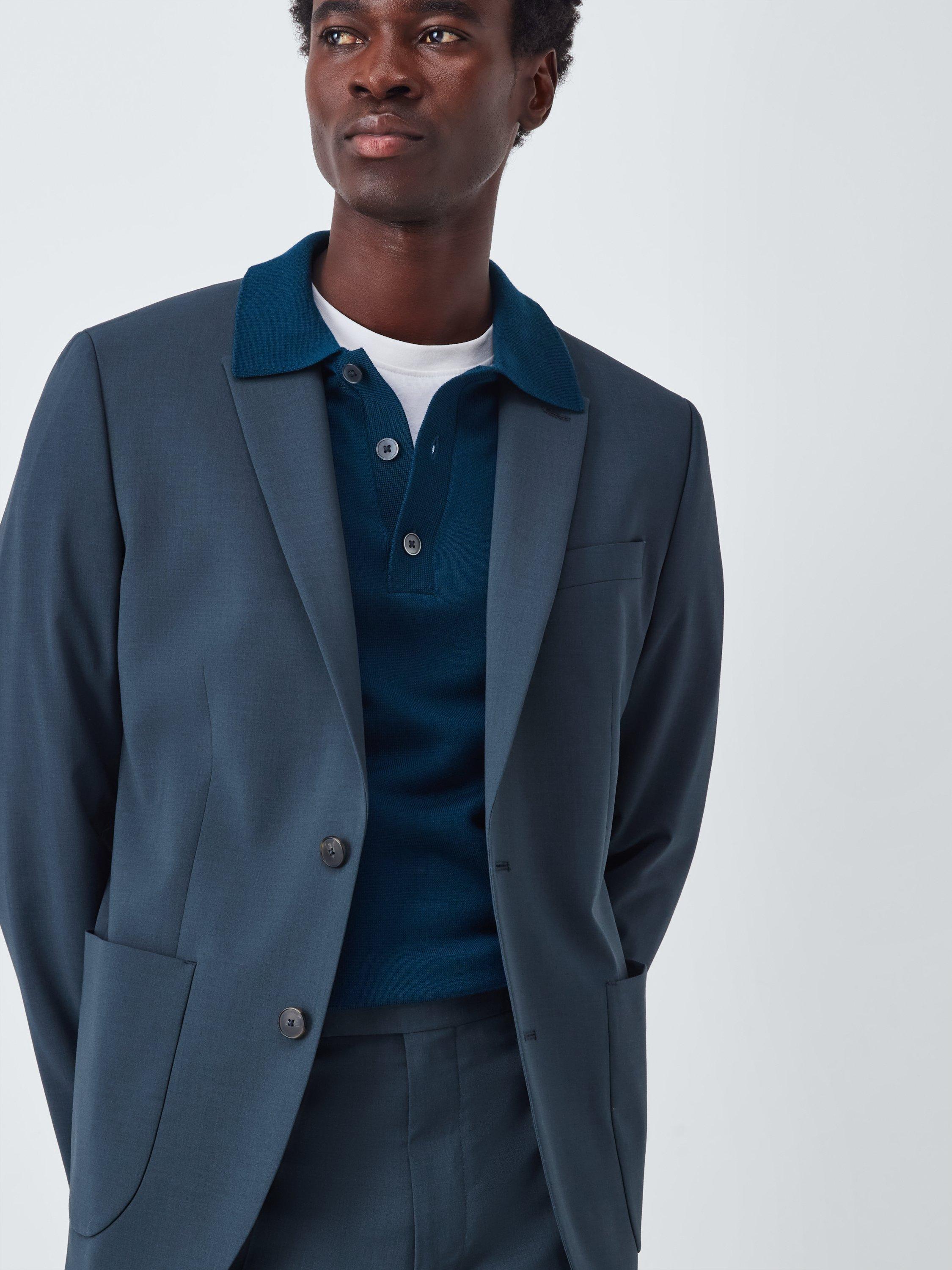 Product image 5 of 7, which shows John Lewis Single Breasted Slim Fit Wool Blend Suit Jacket, Teal, 36S