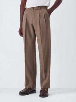 John Lewis Wide Leg Wool Trousers, Natural, Natural