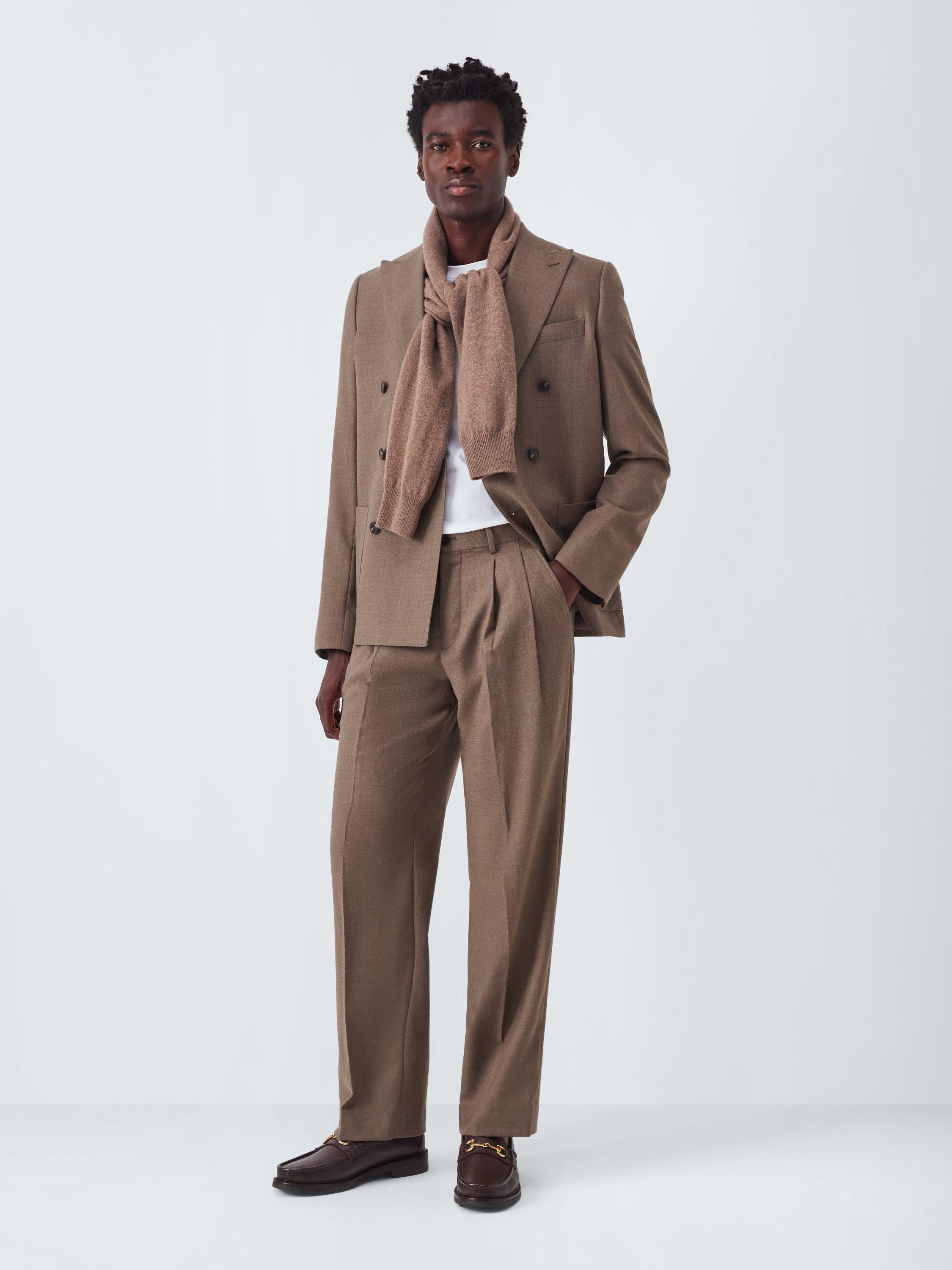 Product image 3 of 7, which shows John Lewis Wide Leg Wool Trousers, Natural, 32S