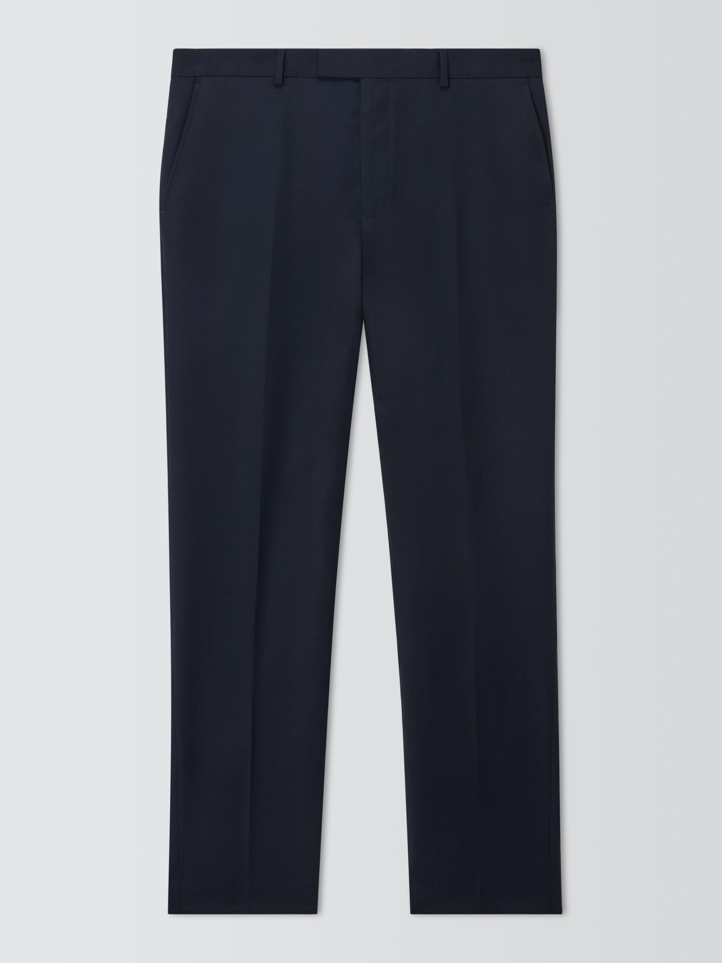 Product image 4 of 7, which shows John Lewis Twill Wool Slim Trousers, Navy, 30R