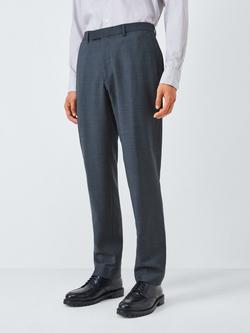 John Lewis Semi Plain Slim Fit Wool Blend Suit Trousers, Navy