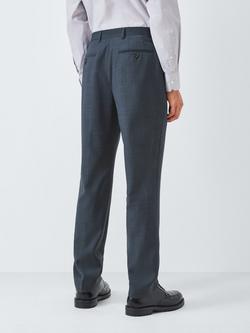 John Lewis Semi Plain Slim Fit Wool Blend Suit Trousers - view 2, Navy
