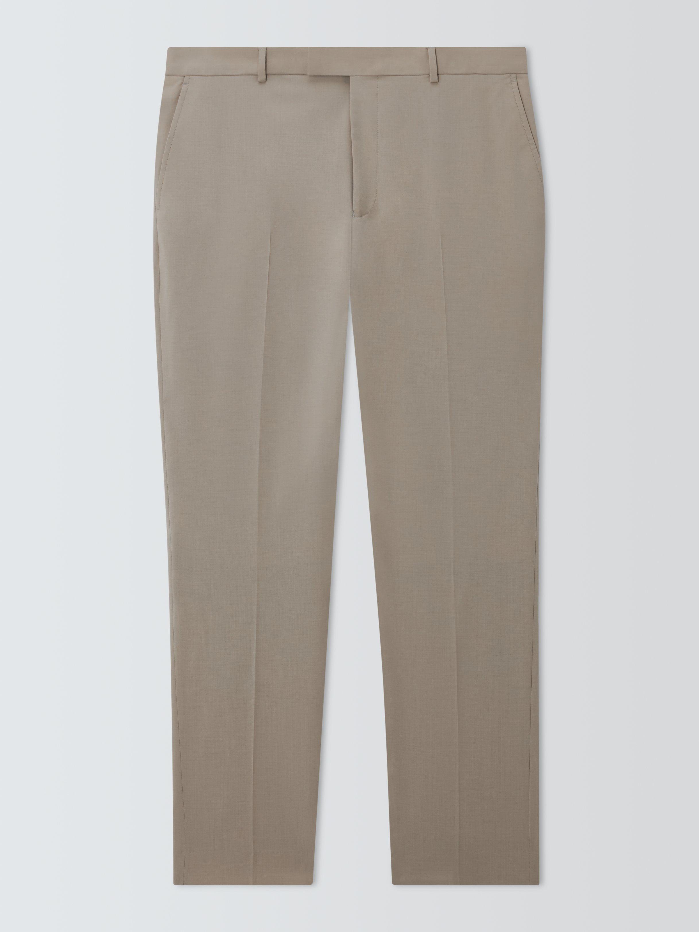 Product image 4 of 7, which shows John Lewis Slim Fit Wool Blend Suit Trousers, Beige, 30R