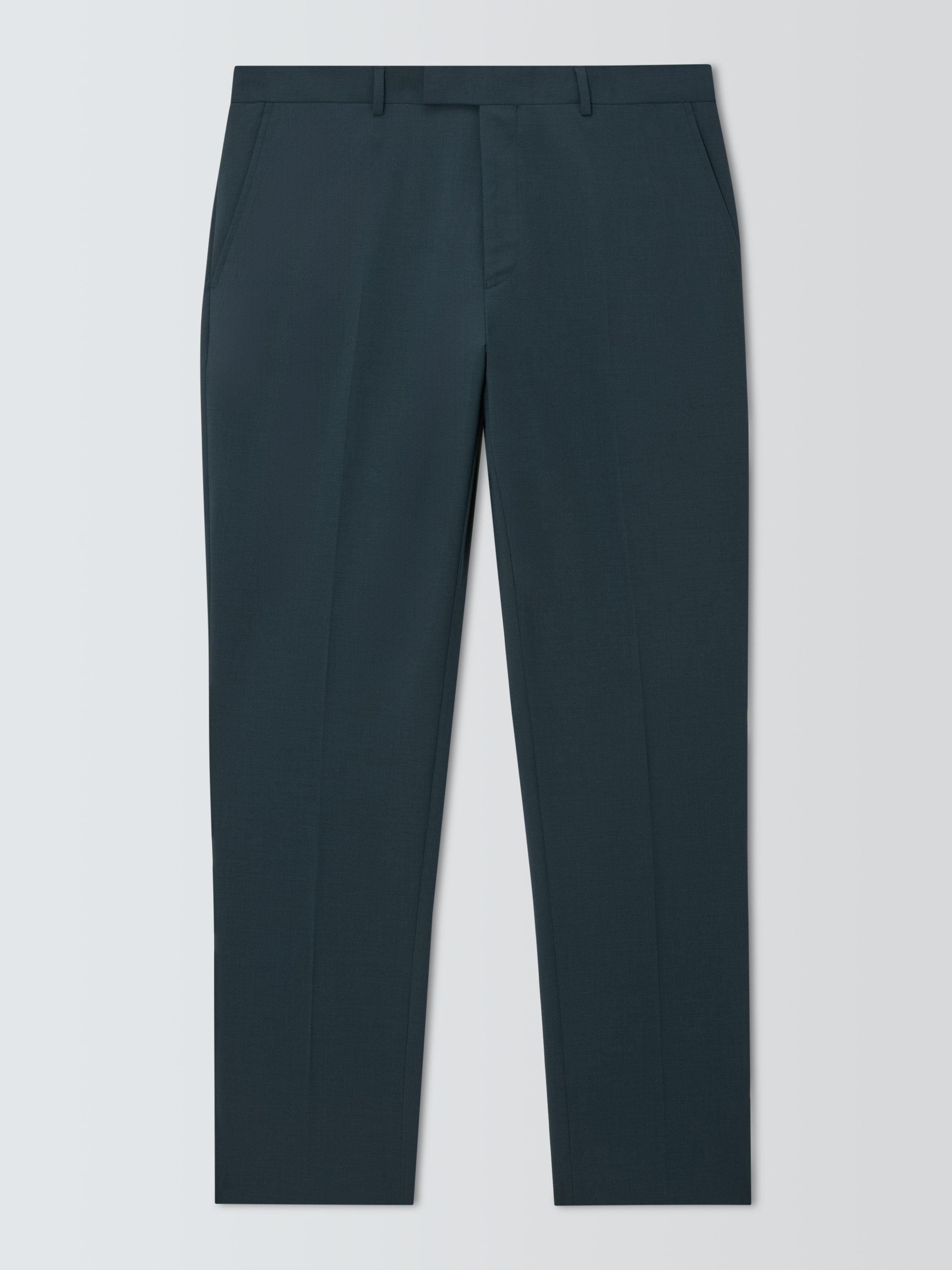 Product image 4 of 7, which shows John Lewis Slim Fit Wool Blend Suit Trousers, Teal, 30R