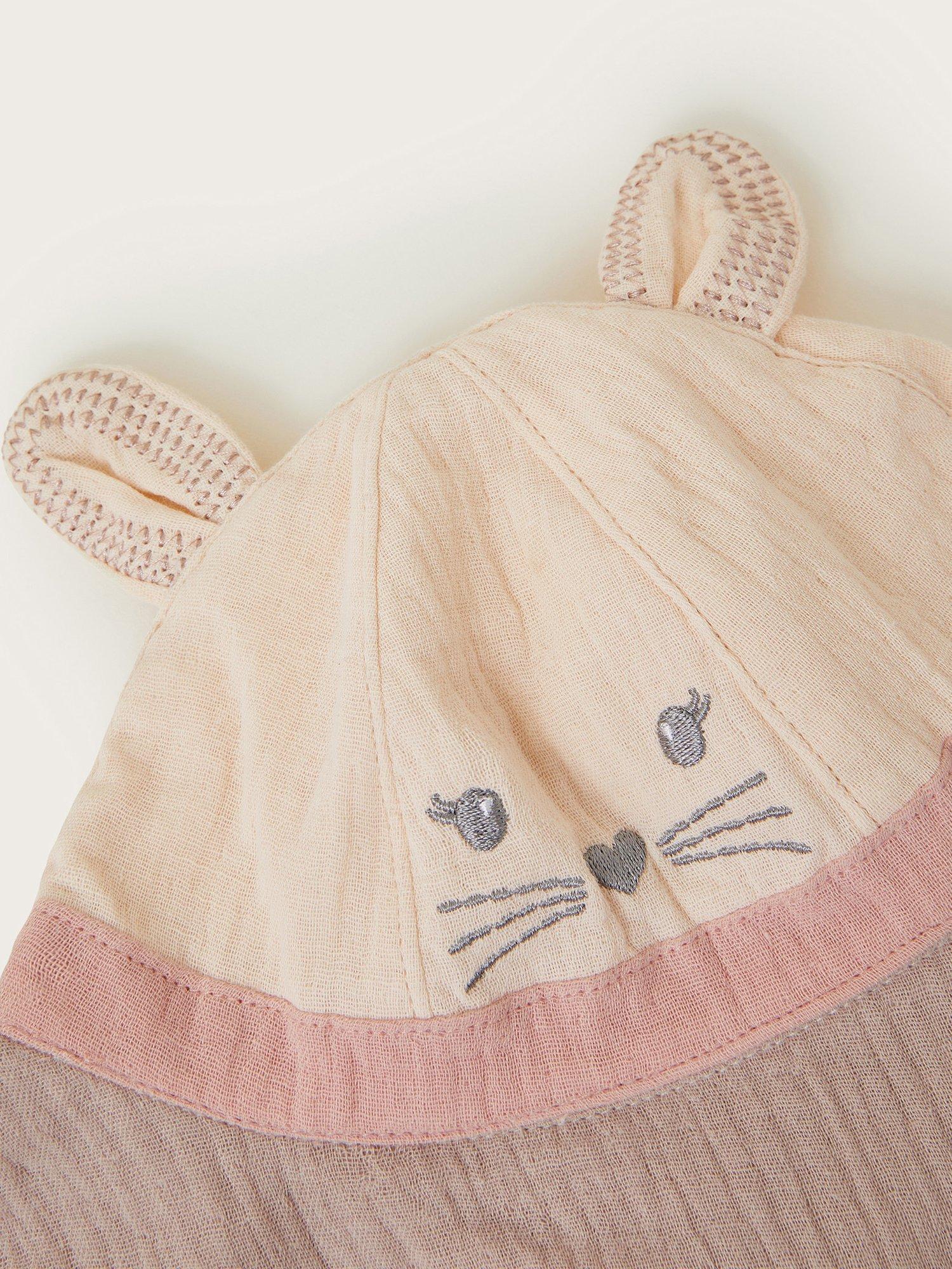 Product image 2 of 2, which shows Monsoon Baby Bunny Hat, Pink/Multi, 0-6 months